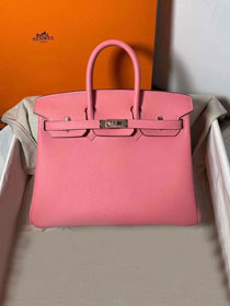 Hermes original swift leather birkin 25 bag H25-5 rose dete	