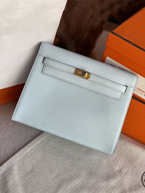 Hermes original evercolor leather kelly danse bag KD022 azur