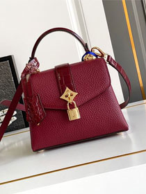 Louis vuitton original calfskin rose des vents mini handbag m86011 bordeaux