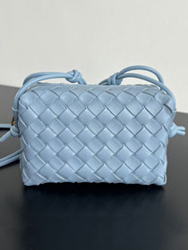 BV original lambskin mini loop camera bag 723547 light blue