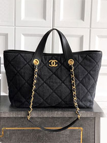CC original denim large shopping bag AS5607 black
