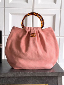 CC original suede calfskin medium hobo bag AS6010 pink