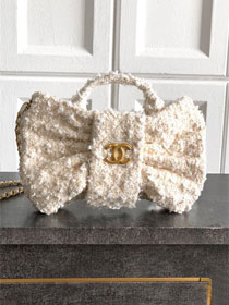CC original tweed small handbag AS5849 beige