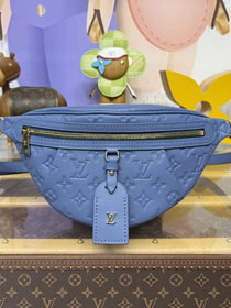 Louis vuitton original calfskin high rise bumbag PM M28356 blue